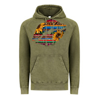 Vintage Olive Aztec Sunflower Lips Vintage Hoodie - Bettercallsaul