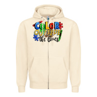 Sandshell Color outside the lines Zipper Hoodie - FaDigitalArtStudio