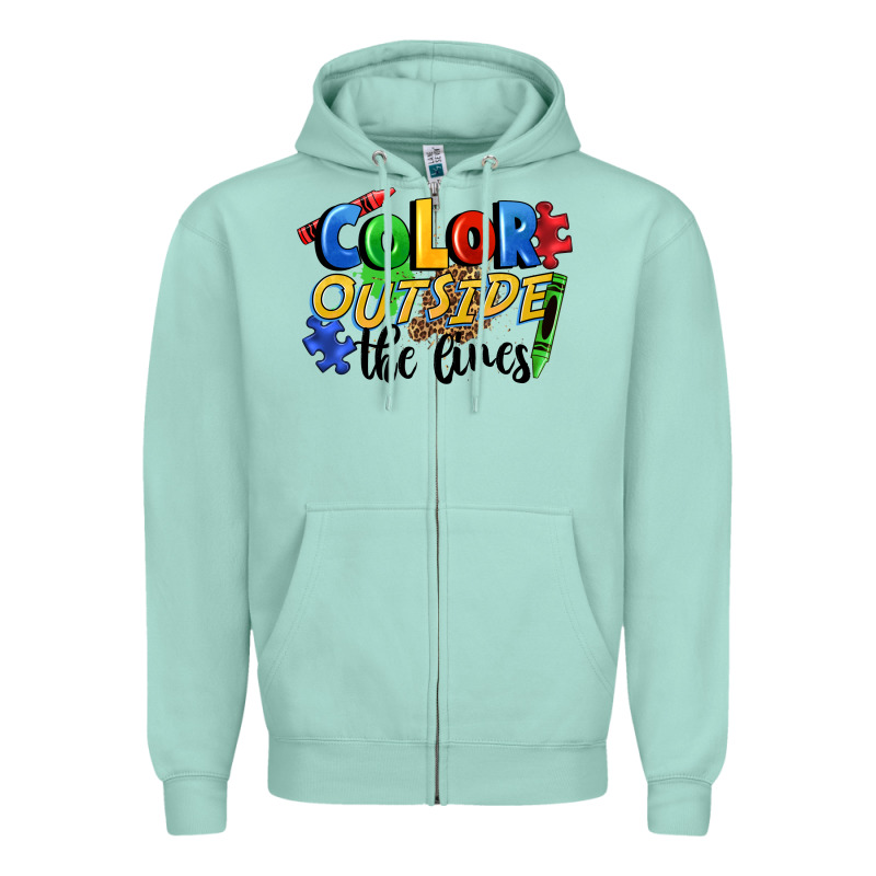 Color Outside The Lines Zipper Hoodie by FaDigitalArtStudio | Teevron