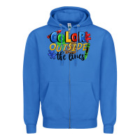 True Royal Color outside the lines Zipper Hoodie - FaDigitalArtStudio