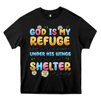 Black god is my refuge and my fortress under his wings Heavy Core Tee - MaliasSmallBusiness