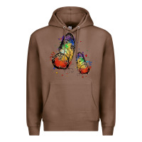 Chestnut rainbow butterfly pride Premium Hoodie - FaDigitalArtStudio