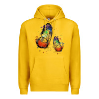 Lemon rainbow butterfly pride Premium Hoodie - FaDigitalArtStudio