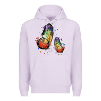 Lilac rainbow butterfly pride Premium Hoodie - FaDigitalArtStudio