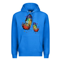 True Royal rainbow butterfly pride Premium Hoodie - FaDigitalArtStudio