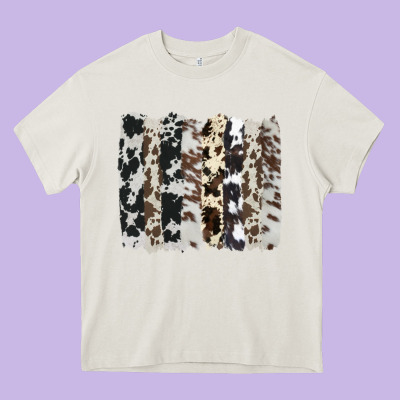 Cowhide Brushstroke Heavy Core Tee Designed By Adodesignshop