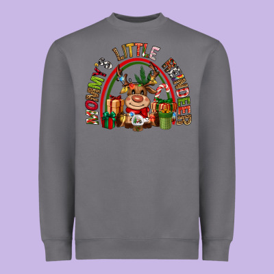 Mommys Little Reindeer Christmas Heavyweight Sweatshirt Designed By Cowgirlartshop