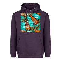Plum fall gnomes seamless pattern Heavyweight Hoodie - BundleAndBundleShop