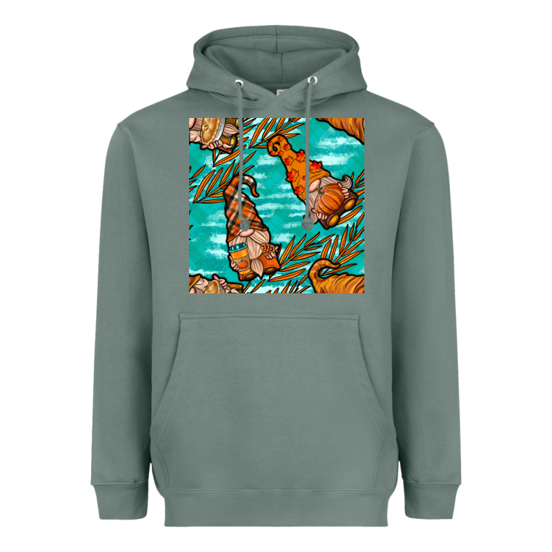 Fall Gnomes Seamless Pattern Heavyweight Hoodie by BundleAndBundleShop | Teevron
