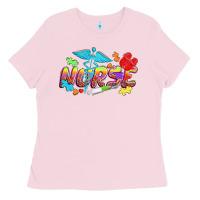 Bubblegum Pink Autism Nurse Ladies Tee - NancyCooperArtShop