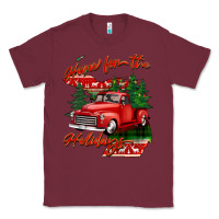 Burgundy home for the holidays michigan Classic Tee - BarkalooDesign