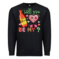 Black will you be my Premium Sweatshirt - LillyAllenDesigns