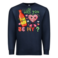 Navy will you be my Premium Sweatshirt - LillyAllenDesigns