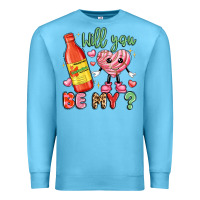 Ocean Blue will you be my Premium Sweatshirt - LillyAllenDesigns