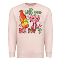 Pale Pink will you be my Premium Sweatshirt - LillyAllenDesigns
