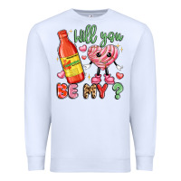 White will you be my Premium Sweatshirt - LillyAllenDesigns