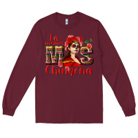 Burgundy La mama mos Chingona Long Sleeve Tee - NancyCooperArtShop