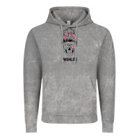 Cloud Rock Pink Flower on Cyan Background Mom Skull Vintage Hoodie - Bettercallsaul