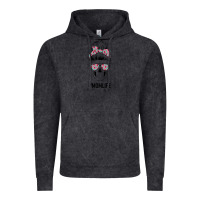 Vintage Black Pink Flower on Cyan Background Mom Skull Vintage Hoodie - Bettercallsaul