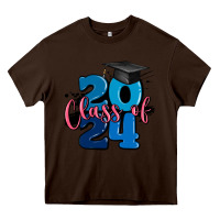 Chocolate Brown class of 2024 Heavy Core Tee - MaliasSmallBusiness