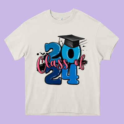 Class Of 2024 Heavy Core Tee Designed By Maliassmallbusiness