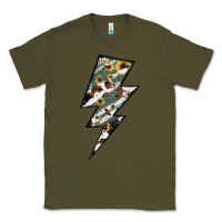 Army Green Lightning Bolt Classic Tee - JahusDesignShop