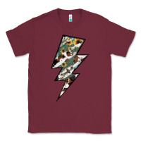 Burgundy Lightning Bolt Classic Tee - JahusDesignShop