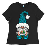 Winter Gnome With Snow Globe Ladies Tee | Teevron