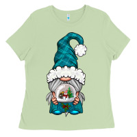 Matcha winter gnome with snow globe Ladies Tee - NancyCooperArtShop