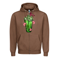 Chestnut Western Cactus Cold Frappe Zipper Hoodie - FaDigitalArtStudio