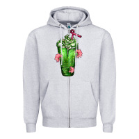 Heather Grey Western Cactus Cold Frappe Zipper Hoodie - FaDigitalArtStudio