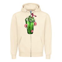 Sandshell Western Cactus Cold Frappe Zipper Hoodie - FaDigitalArtStudio