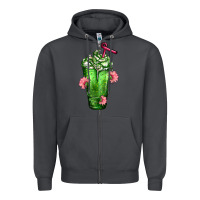 Smoke Western Cactus Cold Frappe Zipper Hoodie - FaDigitalArtStudio