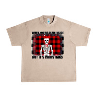 French Oak When You re Dead Inside But It Christmas Skeleton Urban Heavy Tee - Bettercallsaul