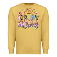 Antique Gold its my birthday la Premium Sweatshirt - LillyAllenDesigns