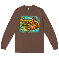 Chestnut Happy Turkey Day Long Sleeve Tee - texasbilliewilder