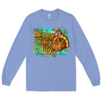 Colony Blue Happy Turkey Day Long Sleeve Tee - texasbilliewilder