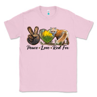 Bubblegum Pink Peace Love Red Fox Classic Tee - LillyAllenDesigns