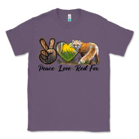 Lavender Peace Love Red Fox Classic Tee - LillyAllenDesigns