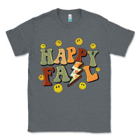 Charcoal Heather happy fall smiley face Classic Tee - BarkalooDesign