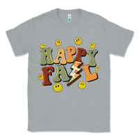 Heather Grey happy fall smiley face Classic Tee - BarkalooDesign