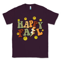Plum happy fall smiley face Classic Tee - BarkalooDesign