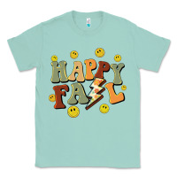 Seafoam happy fall smiley face Classic Tee - BarkalooDesign