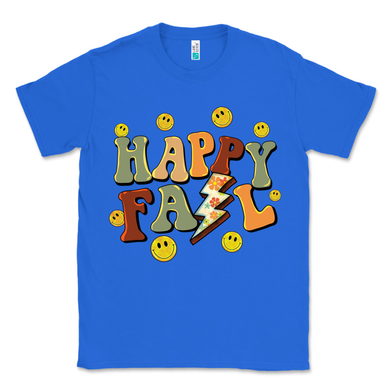 Happy Fall Smiley Face Classic Tee by BarkalooDesign | Teevron