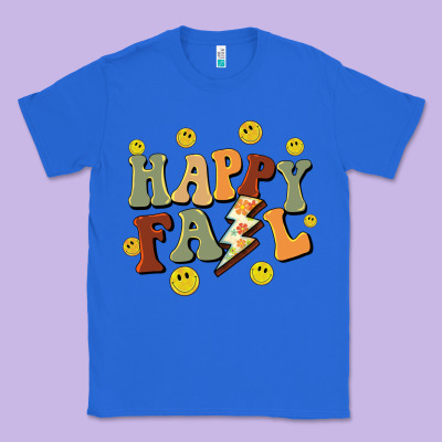 Happy Fall Smiley Face Classic Tee Designed By Barkaloodesign