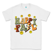 White happy fall smiley face Classic Tee - BarkalooDesign