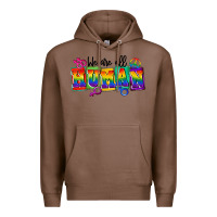Chestnut we are all human Premium Hoodie - FaDigitalArtStudio