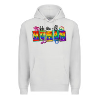 Dove Grey we are all human Premium Hoodie - FaDigitalArtStudio