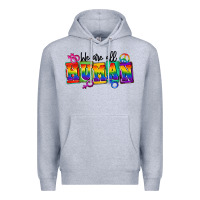 Heather Grey we are all human Premium Hoodie - FaDigitalArtStudio