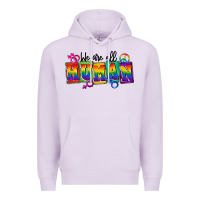 Lilac we are all human Premium Hoodie - FaDigitalArtStudio